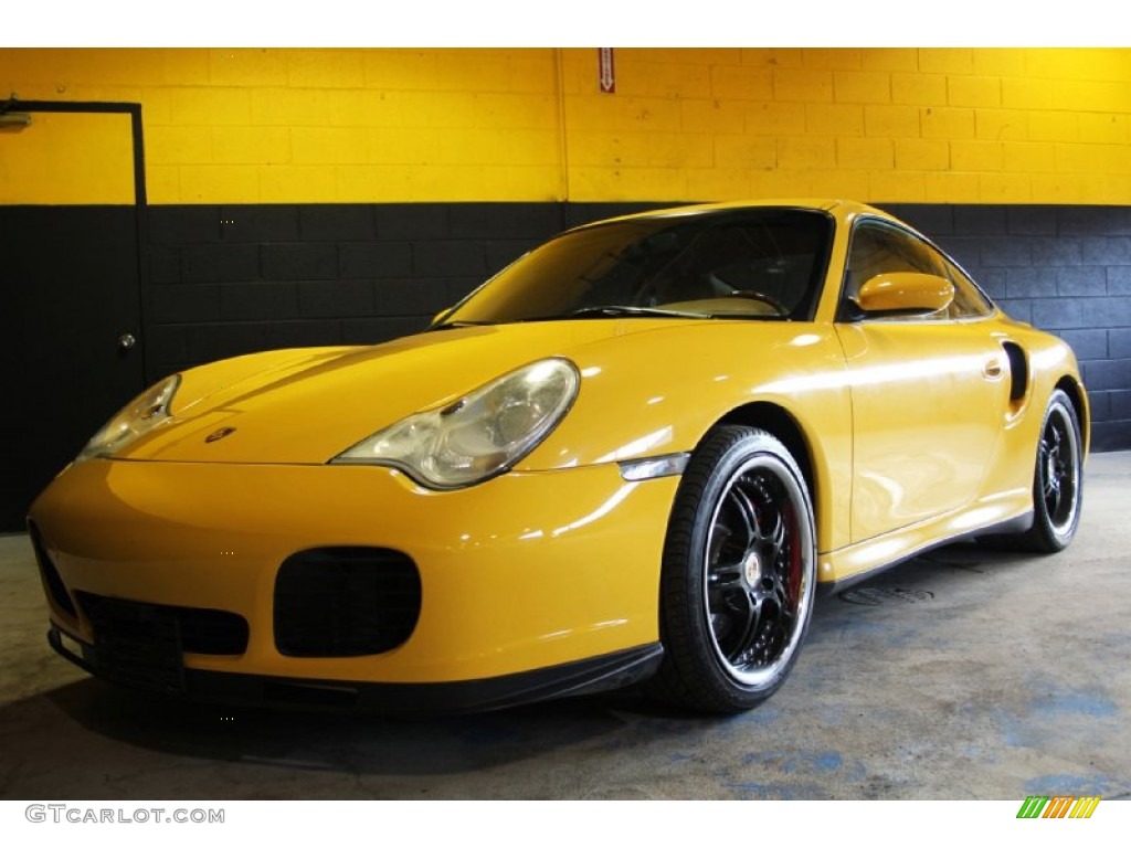 Speed Yellow 2001 Porsche 911 Turbo Coupe Exterior Photo #103216639