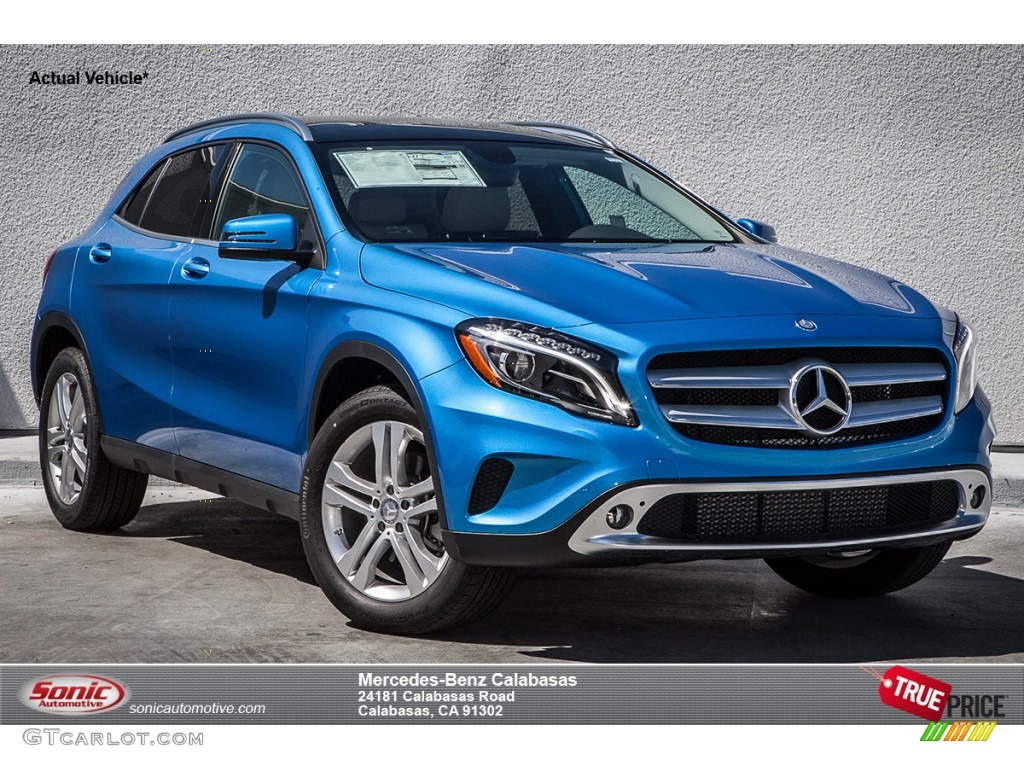 2015 GLA 250 4Matic - South Seas Blue Metallic / Ash photo #1