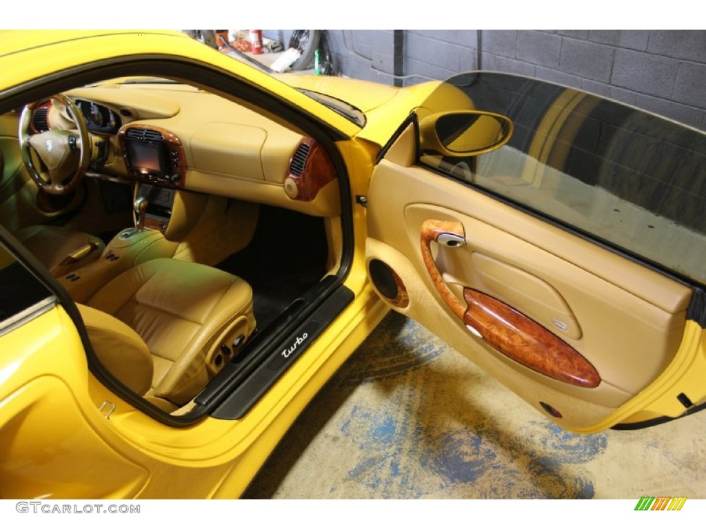 2001 911 Turbo Coupe - Speed Yellow / Savanna Beige photo #18