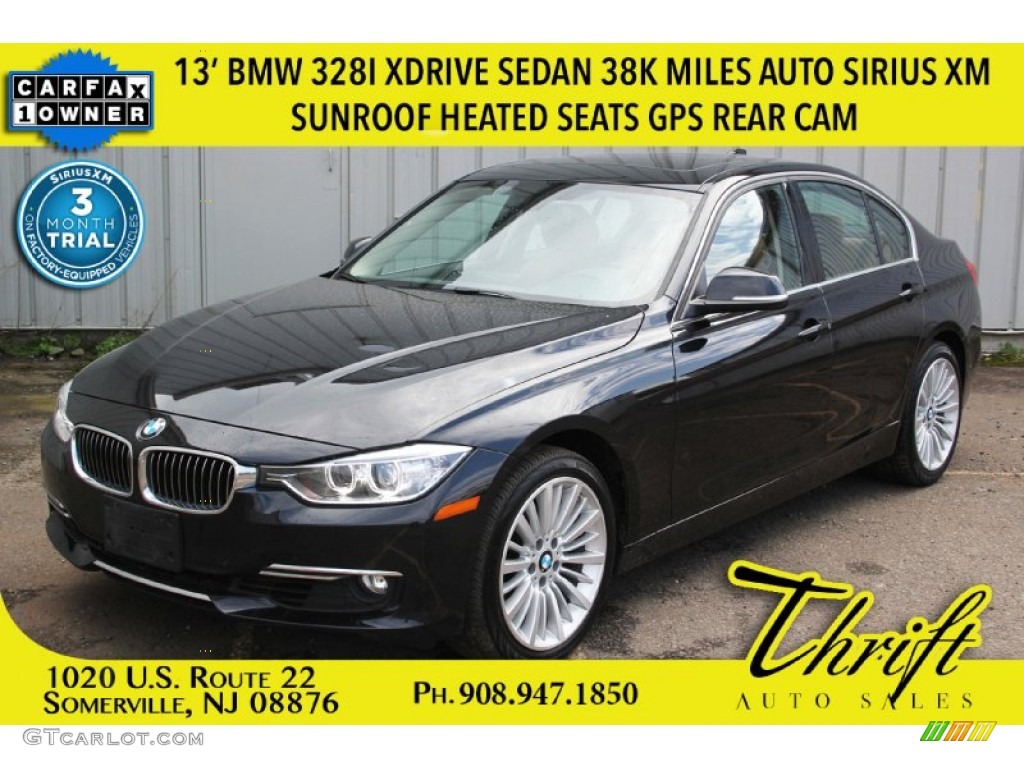 2013 3 Series 328i xDrive Sedan - Black Sapphire Metallic / Saddle Brown photo #1