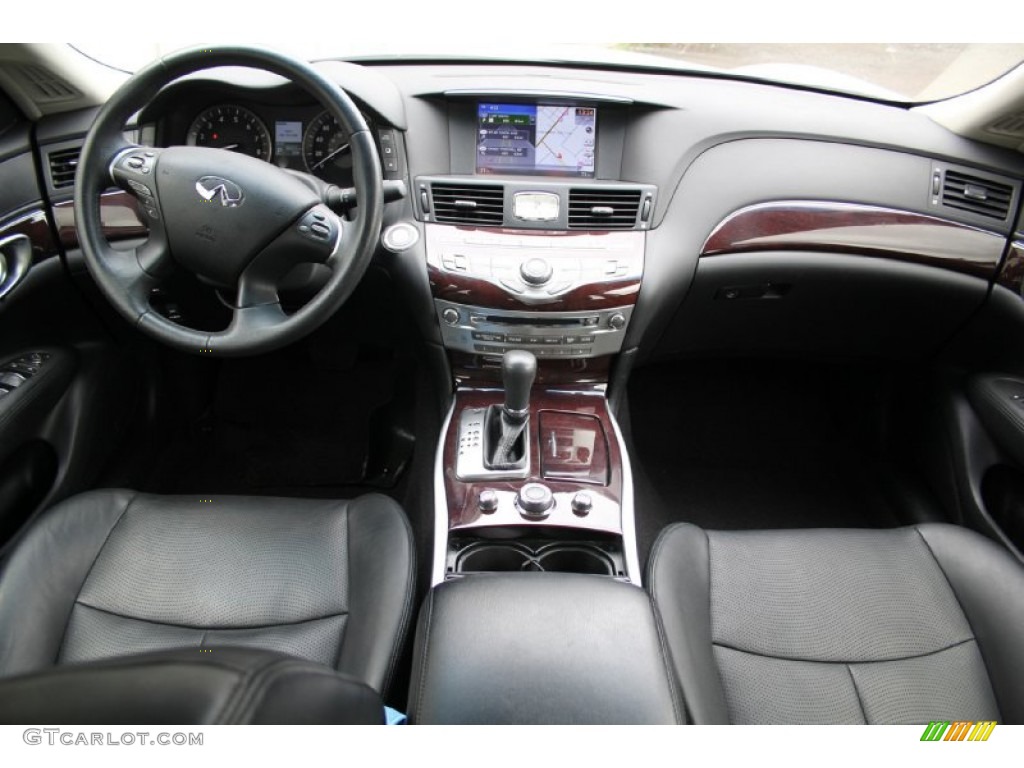 2014 Infiniti Q70 3.7 AWD Graphite Dashboard Photo #103218724
