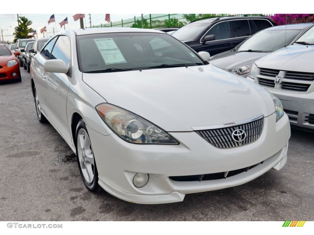 2004 Solara SE Sport V6 Coupe - Arctic Frost Pearl / Dark Stone Gray photo #3