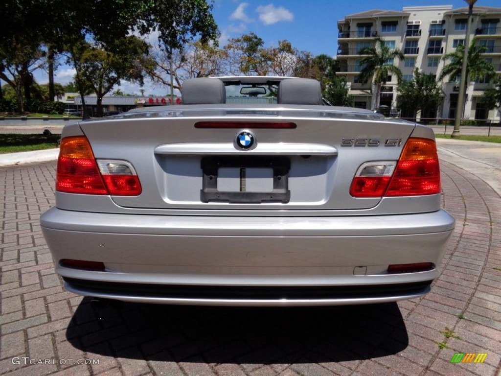 2001 3 Series 325i Convertible - Titanium Silver Metallic / Grey photo #3
