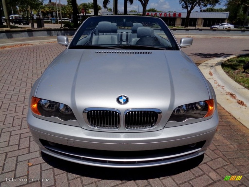 2001 3 Series 325i Convertible - Titanium Silver Metallic / Grey photo #11