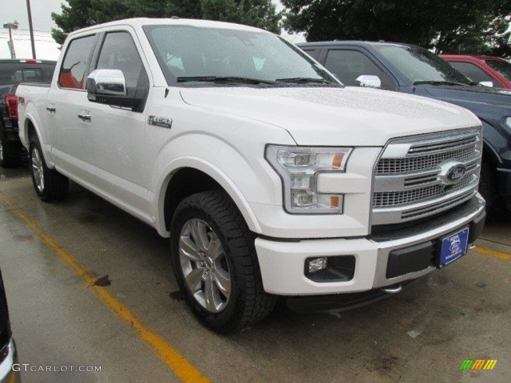 2015 F150 Platinum SuperCrew 4x4 - White Platinum Tricoat / Platinum Brunello photo #1