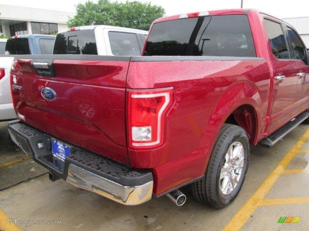 2015 F150 XLT SuperCrew - Ruby Red Metallic / Medium Earth Gray photo #7