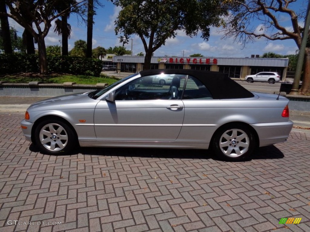 2001 3 Series 325i Convertible - Titanium Silver Metallic / Grey photo #48