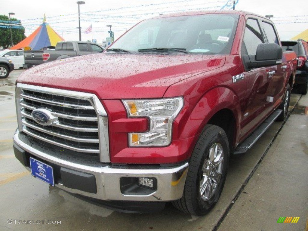 2015 F150 XLT SuperCrew - Ruby Red Metallic / Medium Earth Gray photo #12