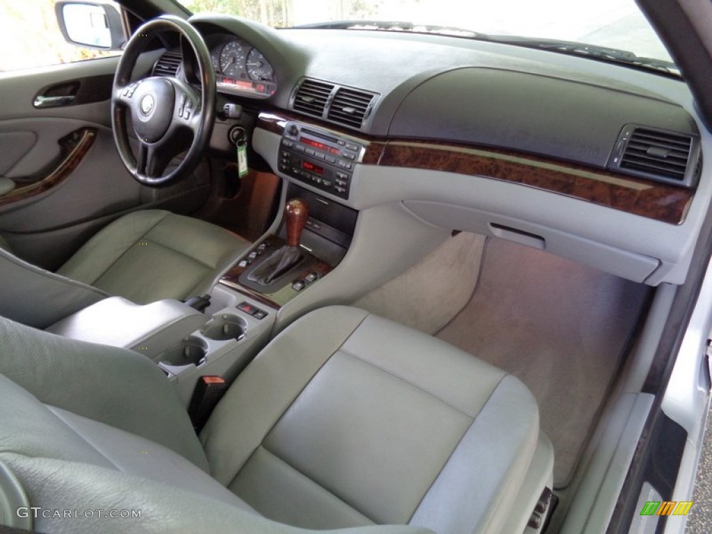 2001 BMW 3 Series 325i Convertible Grey Dashboard Photo #103221820