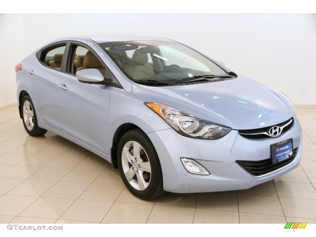 2012 Elantra GLS - Blue Sky Metallic / Beige photo #1