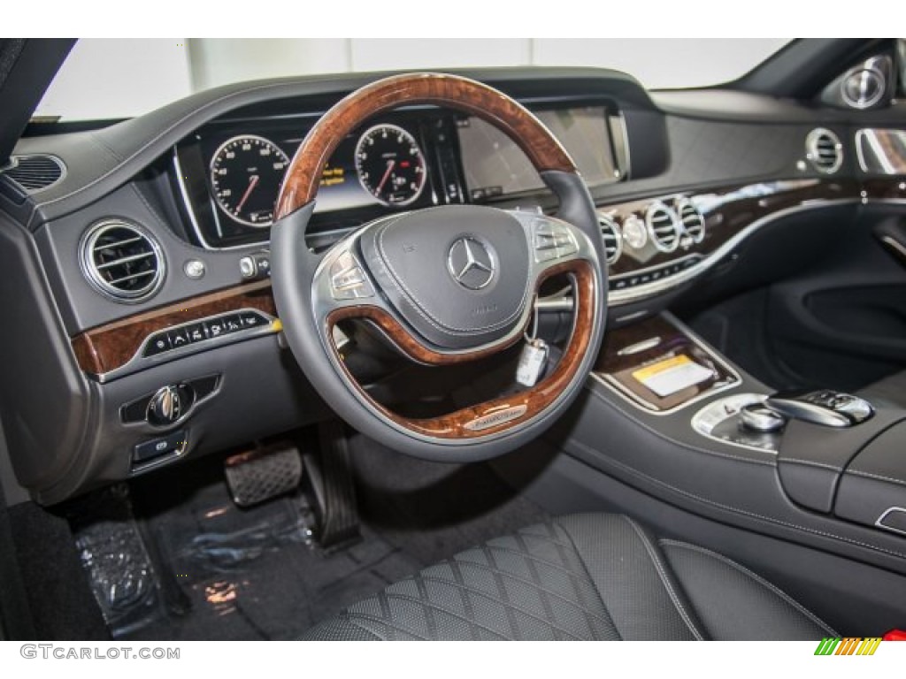 2016 Mercedes-Benz S Mercedes-Maybach S600 Sedan Black Steering Wheel Photo #103230136