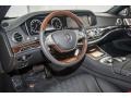 2016 Mercedes-Benz S Black Interior Steering Wheel Photo