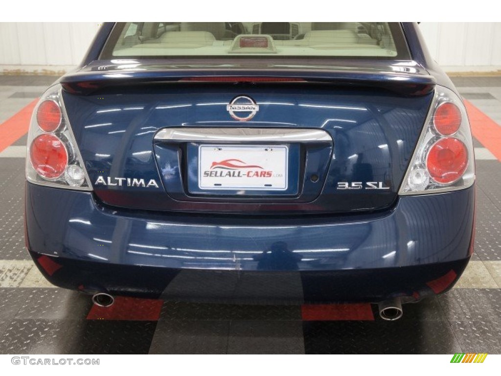 2005 Altima 3.5 SL - Majestic Blue Metallic / Blond photo #52