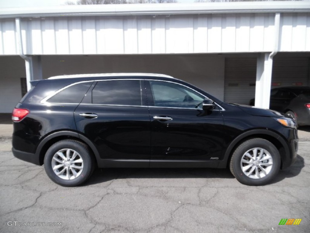 Ebony Black 2016 Kia Sorento LX AWD Exterior Photo #103230721