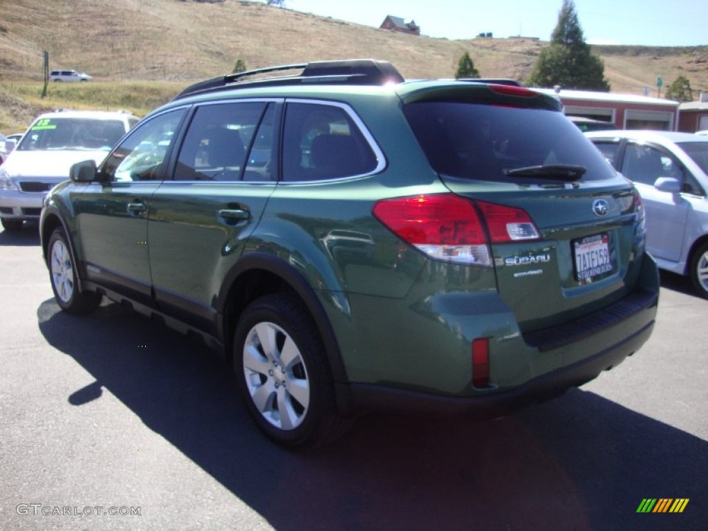 2011 Outback 2.5i Premium Wagon - Cypress Green Pearl / Warm Ivory photo #5