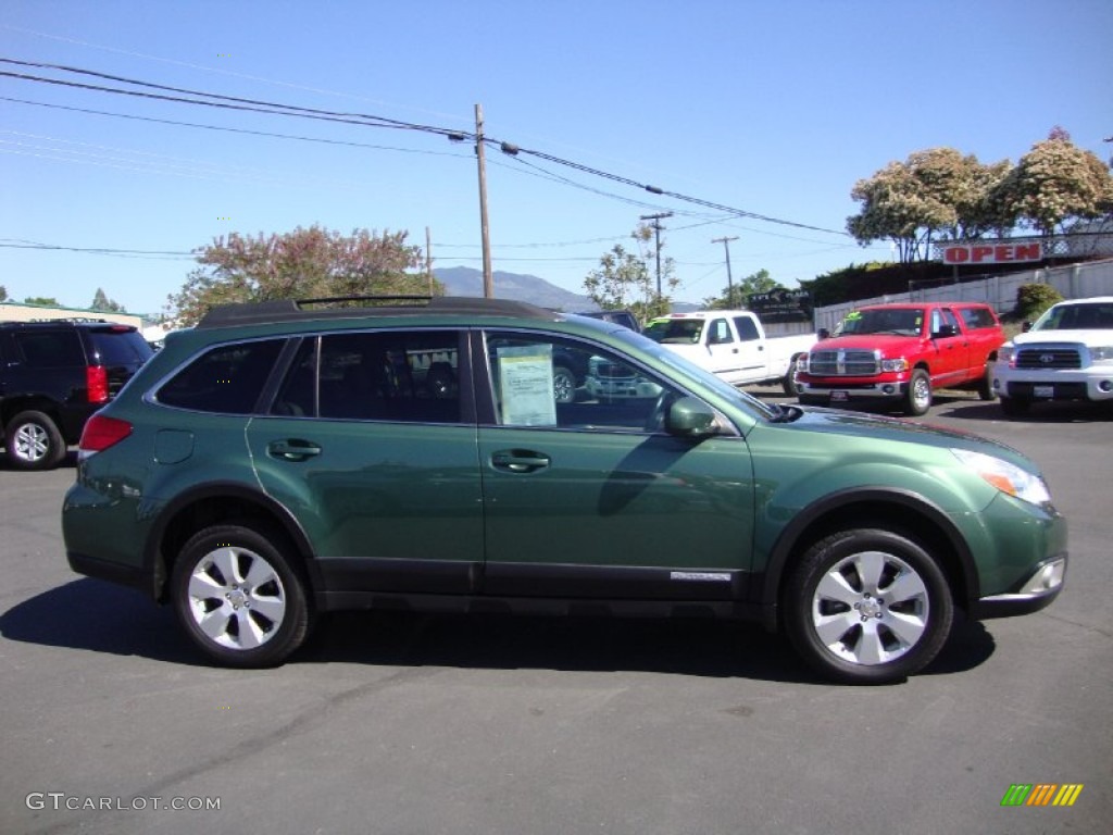 2011 Outback 2.5i Premium Wagon - Cypress Green Pearl / Warm Ivory photo #8