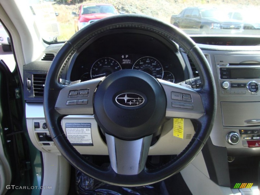 2011 Outback 2.5i Premium Wagon - Cypress Green Pearl / Warm Ivory photo #13
