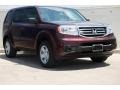 2015 Dark Cherry Pearl Honda Pilot LX  photo #1