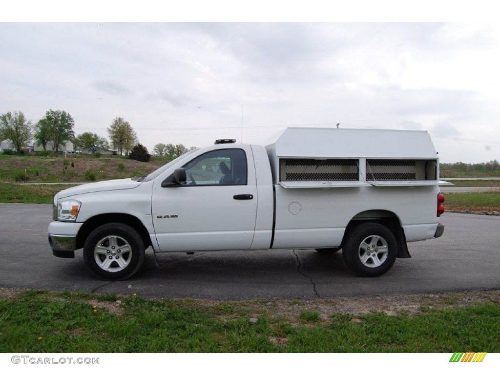 2008 Ram 1500 SLT Regular Cab - Bright White / Medium Slate Gray photo #11