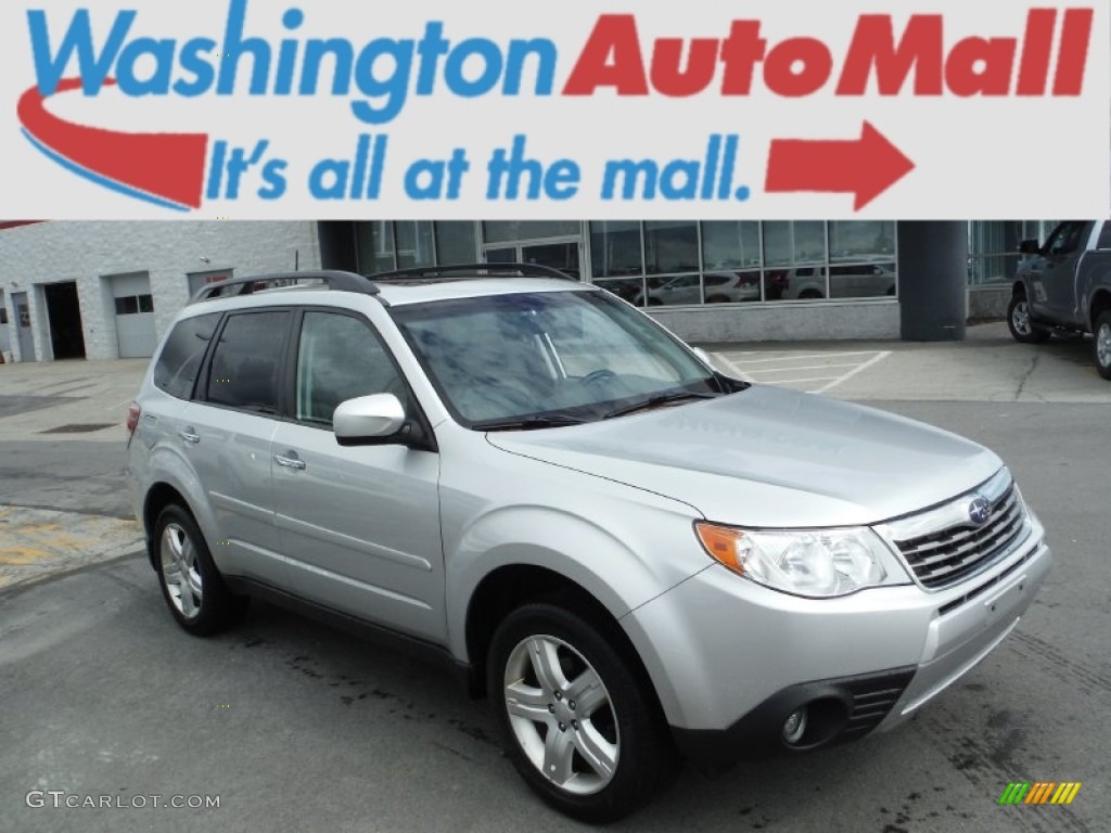 2009 Forester 2.5 X Limited - Spark Silver Metallic / Black photo #1