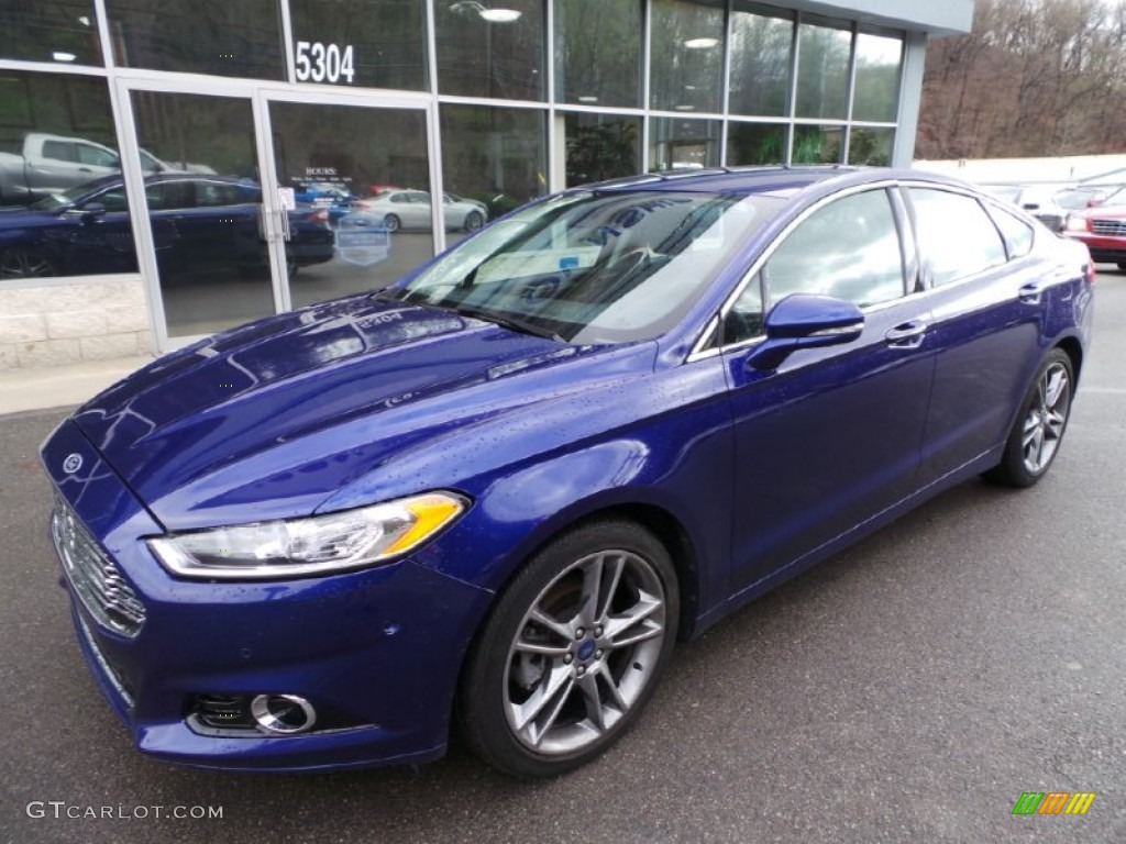 2013 Fusion Titanium AWD - Deep Impact Blue Metallic / Charcoal Black photo #8