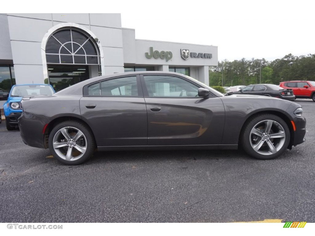 2015 Charger SXT - Granite Crystal Metallic / Black photo #8