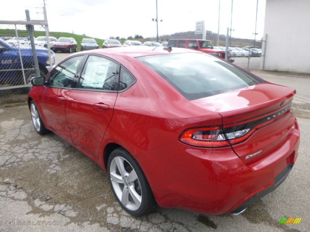 2015 Dart GT - Redline Red 2 Coat Pearl / Black/Ruby Red Accent Stitching photo #3