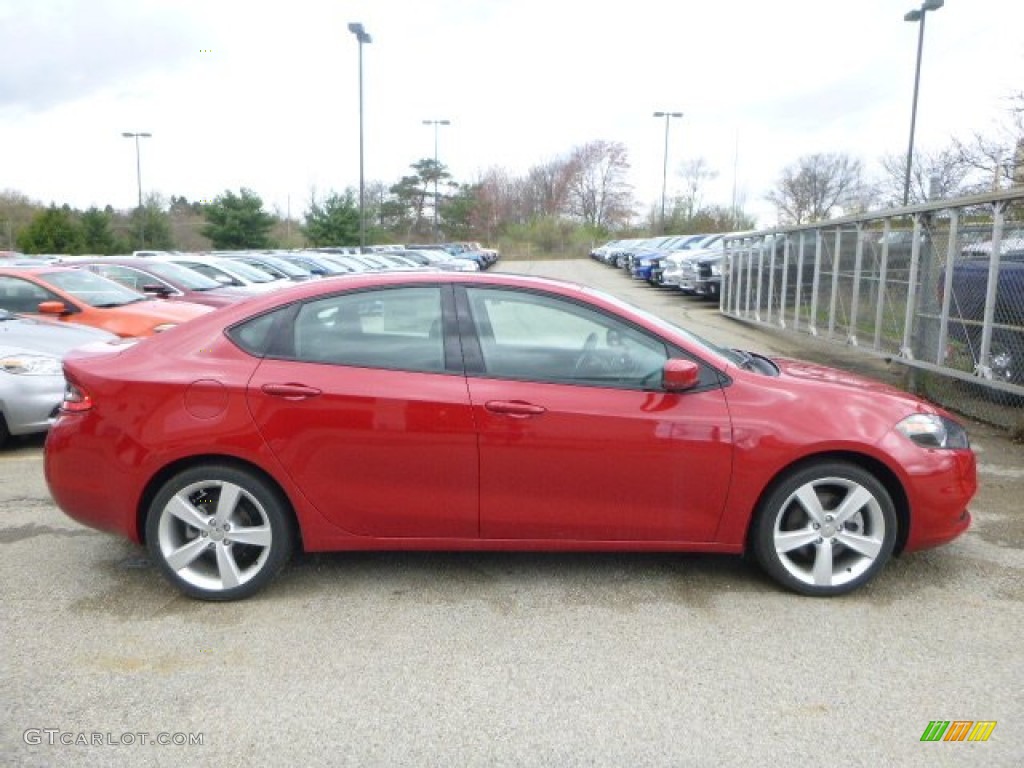 2015 Dart GT - Redline Red 2 Coat Pearl / Black/Ruby Red Accent Stitching photo #6