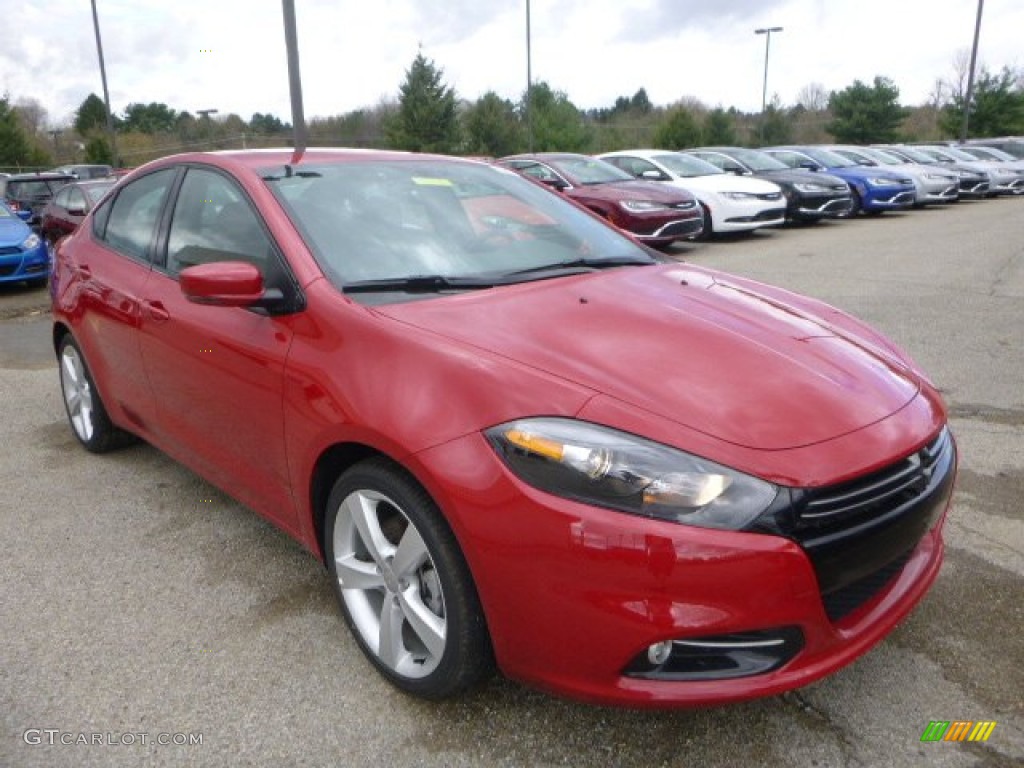 2015 Dart GT - Redline Red 2 Coat Pearl / Black/Ruby Red Accent Stitching photo #8