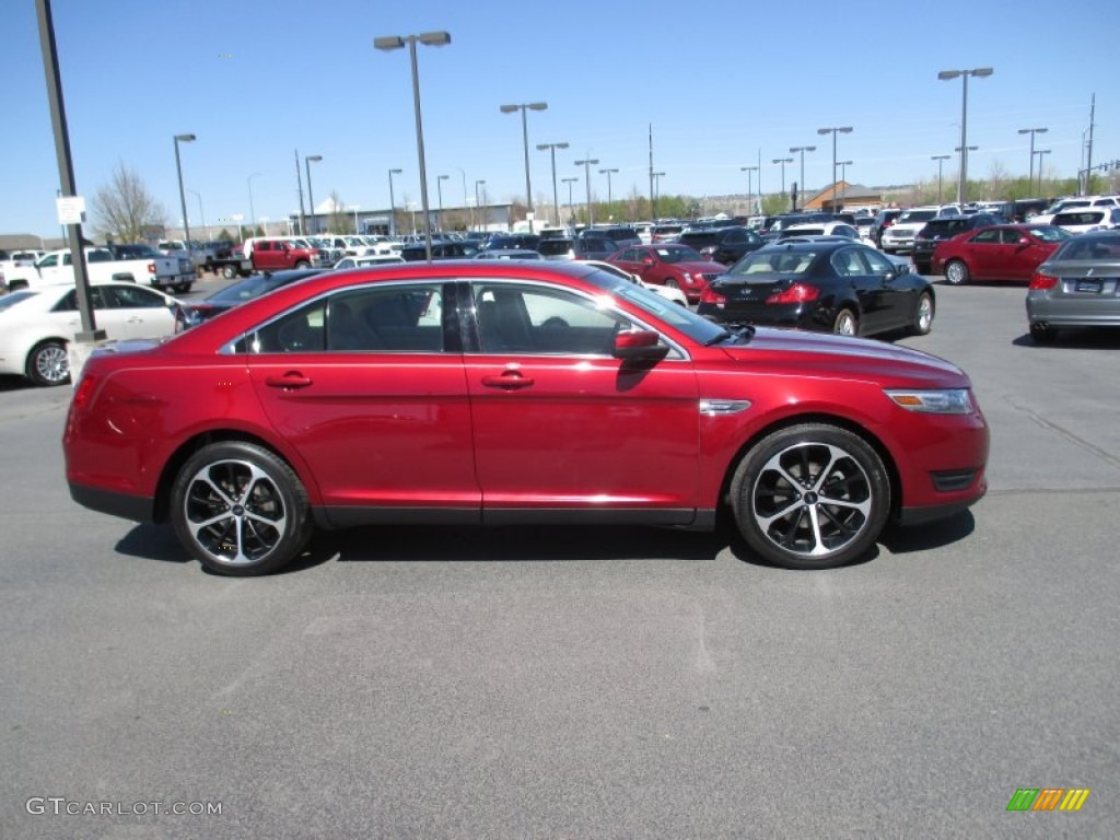 2014 Taurus SEL AWD - Ruby Red / Dune photo #7