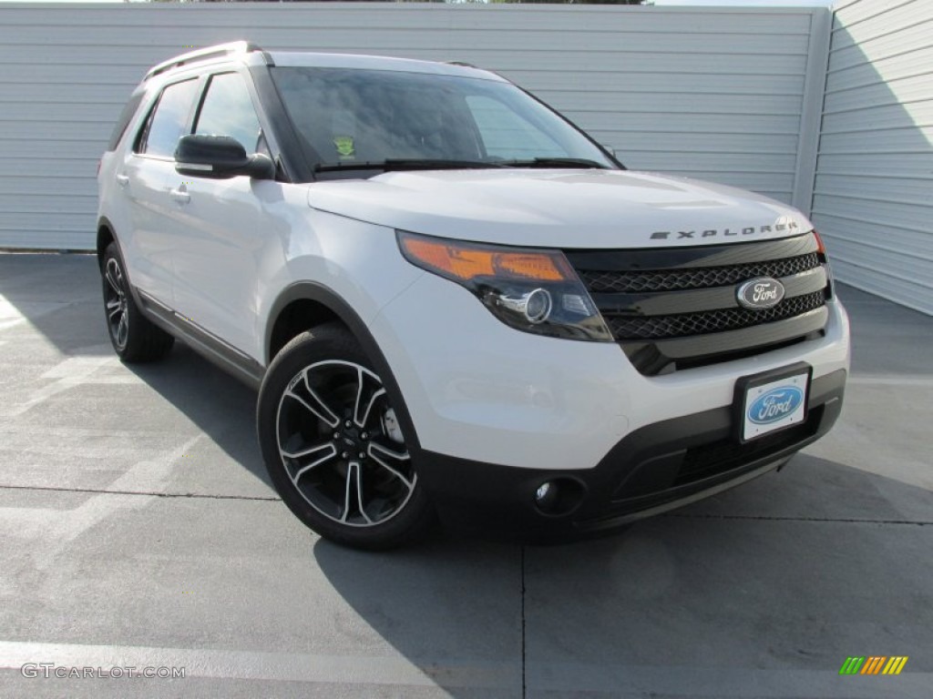 2015 Explorer Sport 4WD - White Platinum / Sport Charcoal Black photo #2