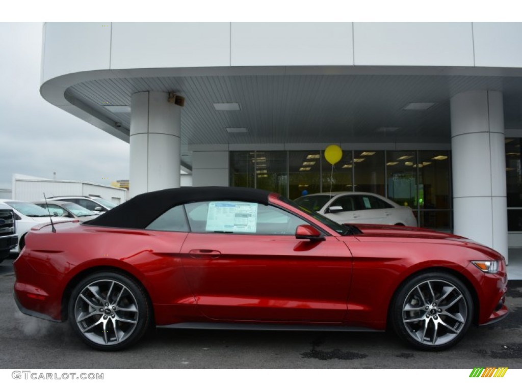 Ruby Red Metallic 2015 Ford Mustang EcoBoost Premium Convertible Exterior Photo #103257809