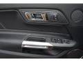 Ebony 2015 Ford Mustang EcoBoost Premium Convertible Door Panel