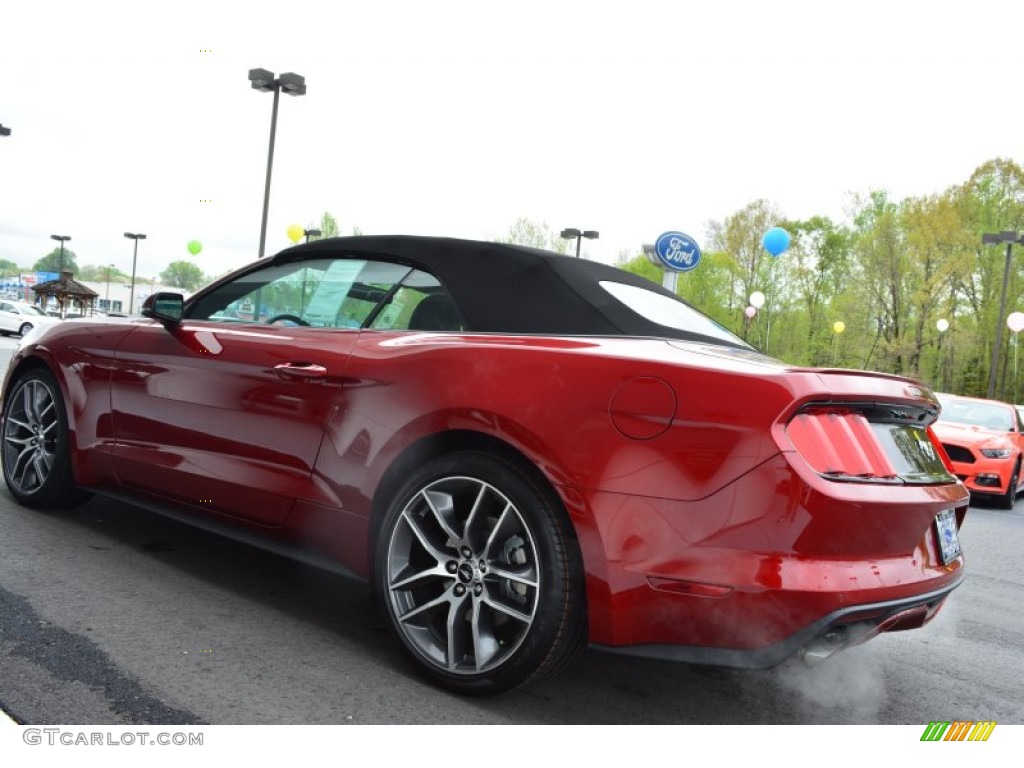 2015 Mustang EcoBoost Premium Convertible - Ruby Red Metallic / Ebony photo #25