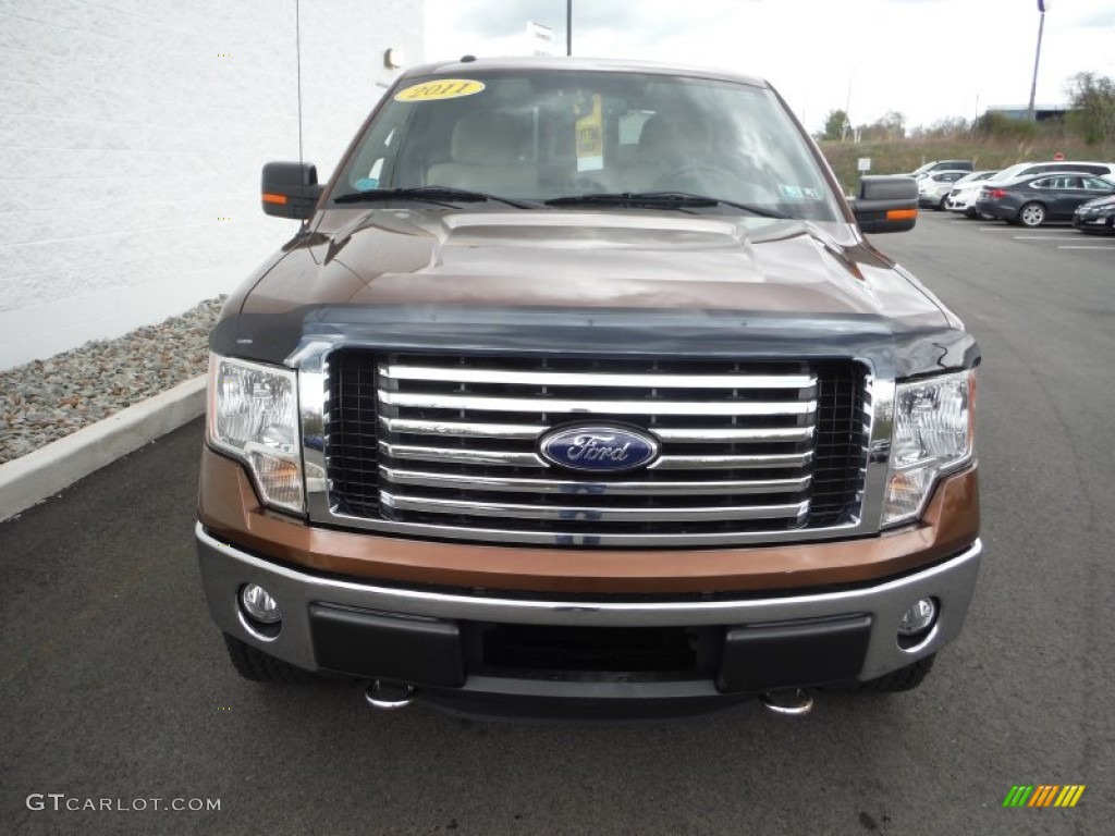 2011 F150 XLT SuperCrew 4x4 - Golden Bronze Metallic / Pale Adobe photo #8