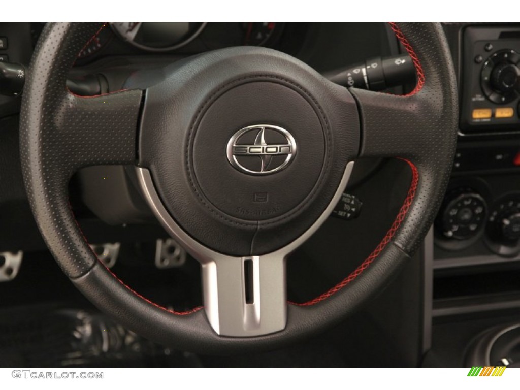 2013 Scion FR-S Sport Coupe Black/Red Accents Steering Wheel Photo #103263395