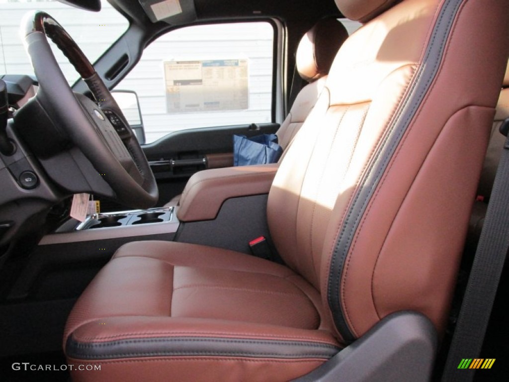 Platinum Pecan Interior 2015 Ford F350 Super Duty Platinum Crew Cab 4x4 DRW Photo #103266086