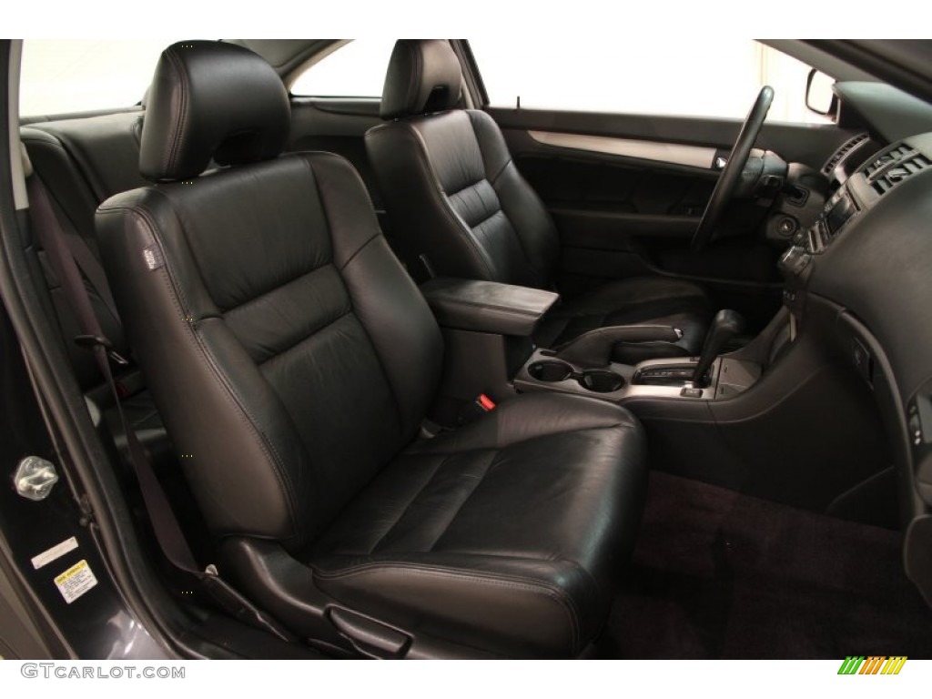 Black Interior 2005 Honda Accord EX-L Coupe Photo #103266628