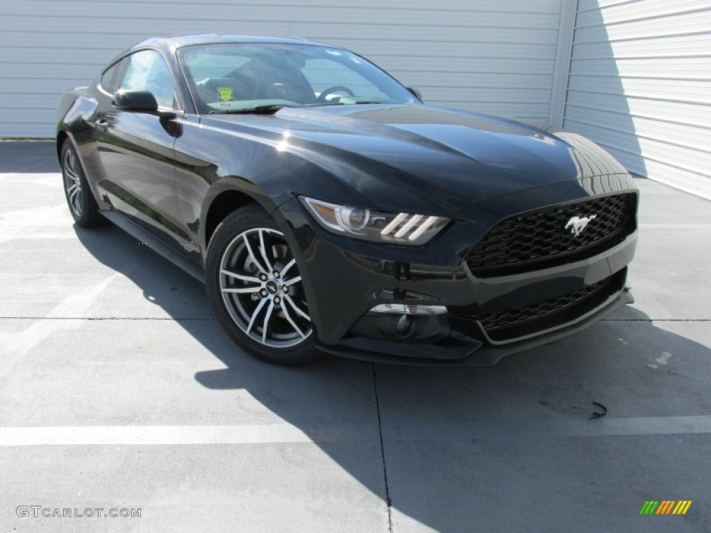 2015 Mustang EcoBoost Premium Coupe - Black / Ebony photo #2