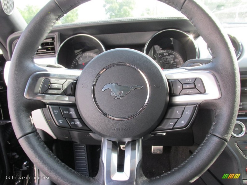 2015 Mustang EcoBoost Premium Coupe - Black / Ebony photo #28