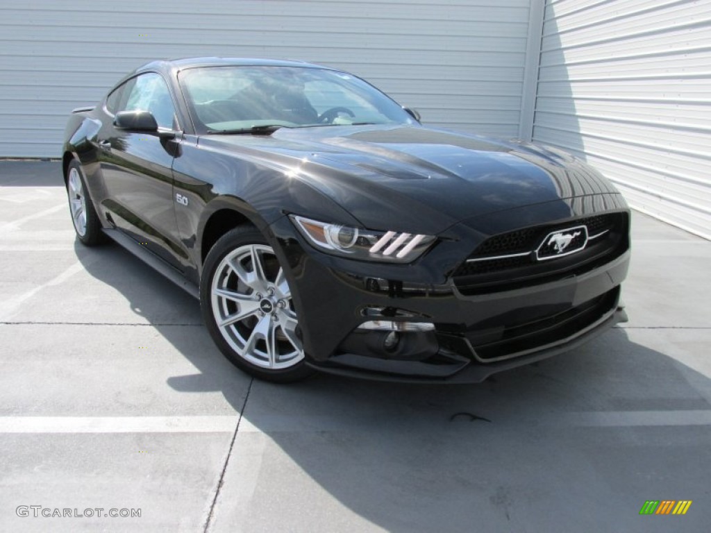 2015 Mustang GT Premium Coupe - Black / 50 Years Raven Black photo #1