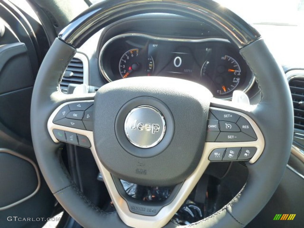 2015 Jeep Grand Cherokee Summit 4x4 Black Steering Wheel Photo #103267967