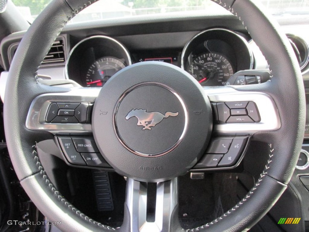 2015 Mustang GT Premium Coupe - Black / 50 Years Raven Black photo #29