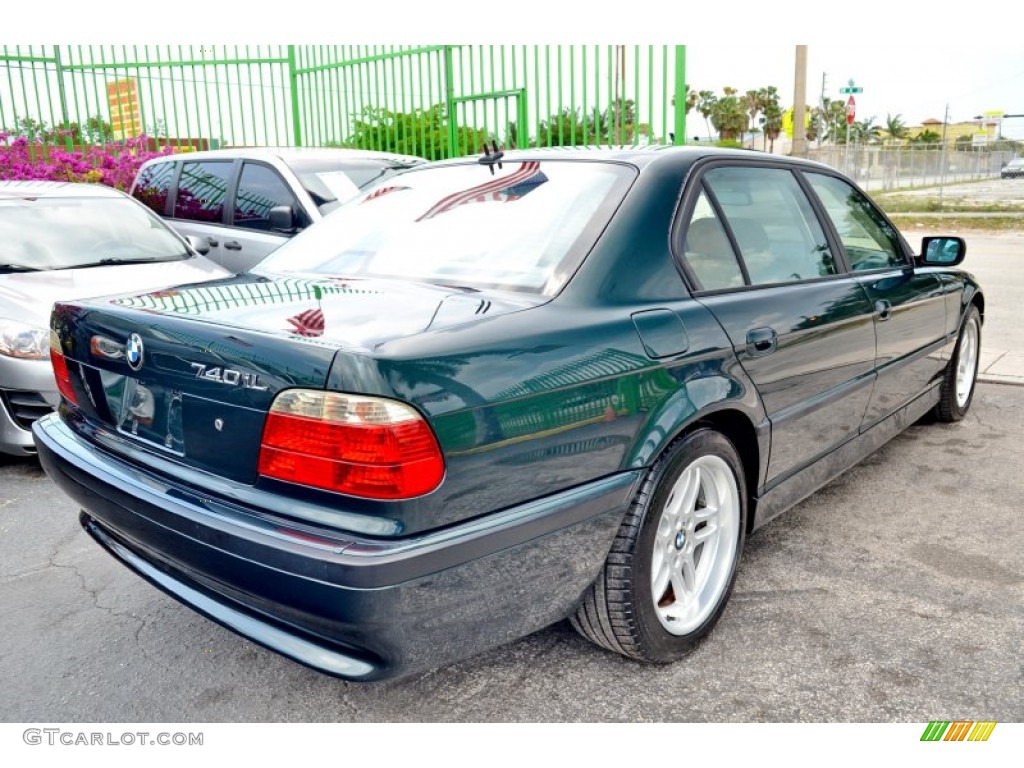 2001 7 Series 740iL Sedan - Oxford Green Metallic / Oyster Beige/English Green photo #9