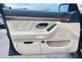 Oyster Beige/English Green 2001 BMW 7 Series 740iL Sedan Door Panel