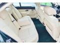 2001 BMW 7 Series Oyster Beige/English Green Interior Rear Seat Photo