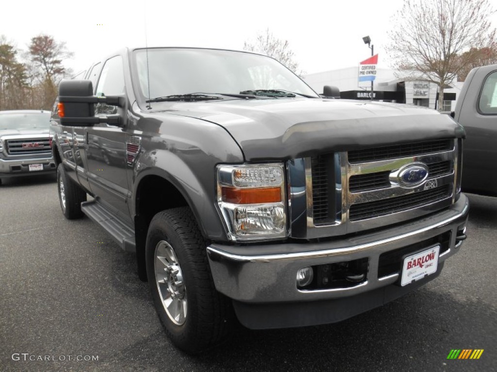 2008 F350 Super Duty Lariat SuperCab 4x4 - Dark Shadow Grey Metallic / Camel photo #1