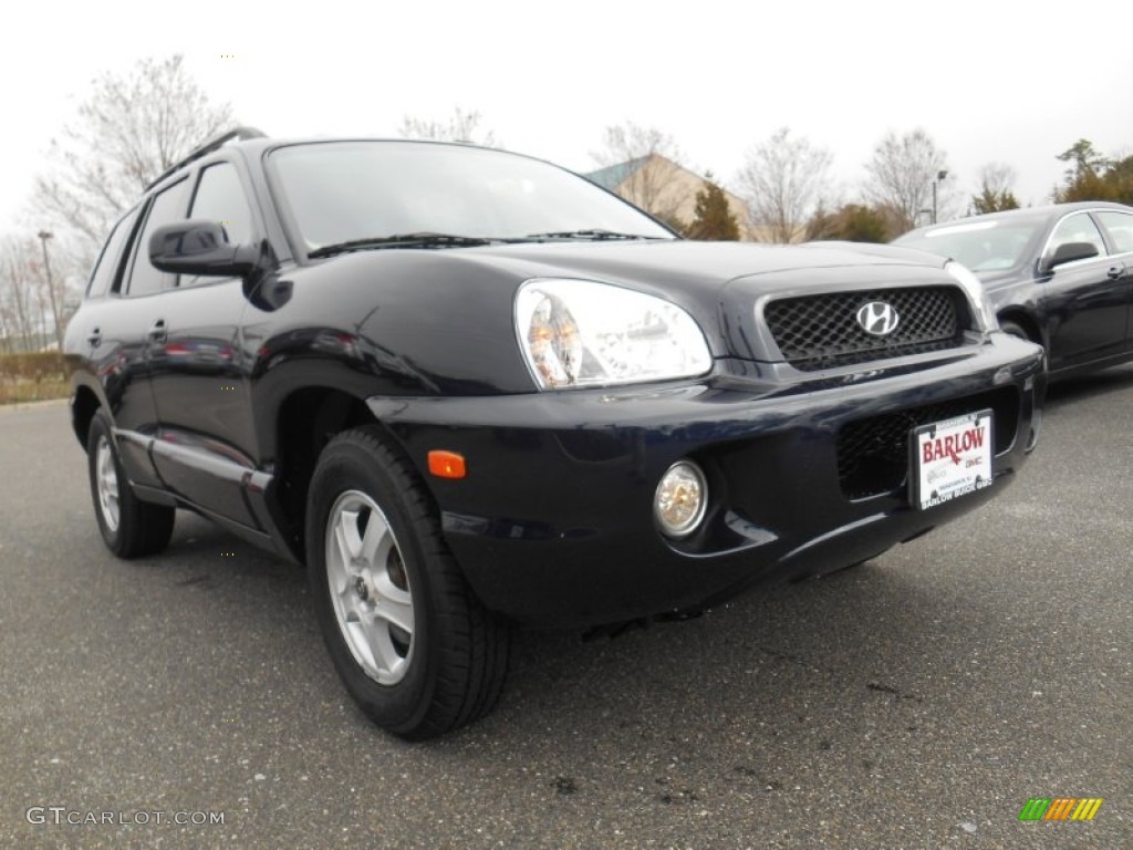 2004 Santa Fe GLS 4WD - Moonlit Blue / Beige photo #1