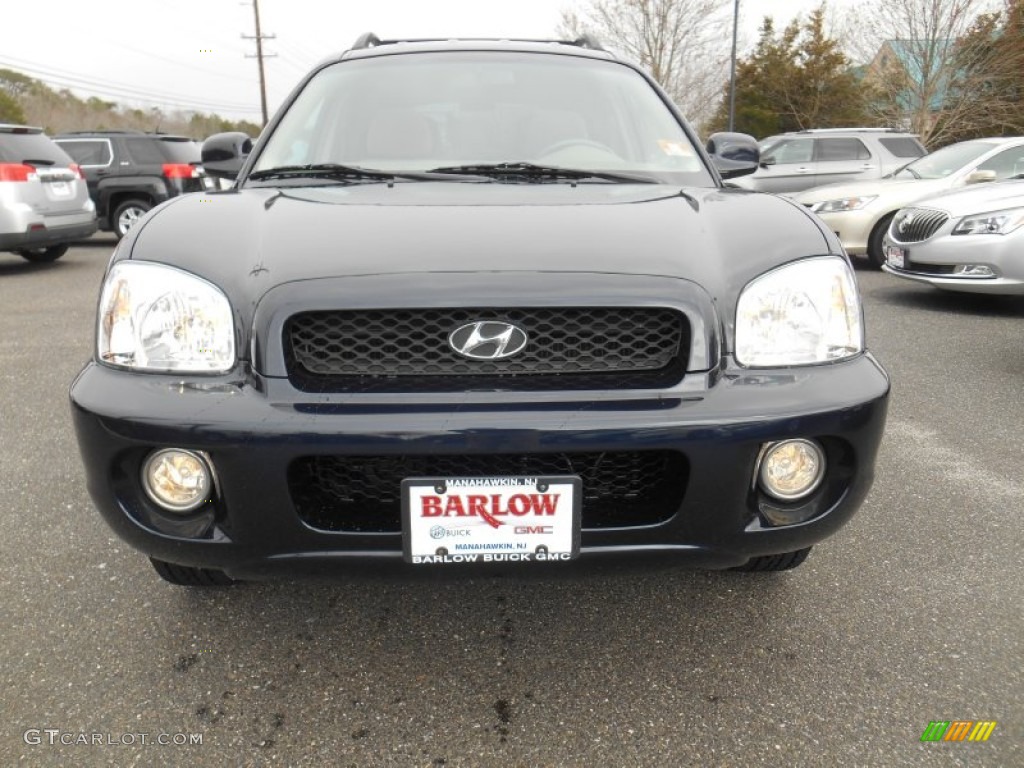 2004 Santa Fe GLS 4WD - Moonlit Blue / Beige photo #2
