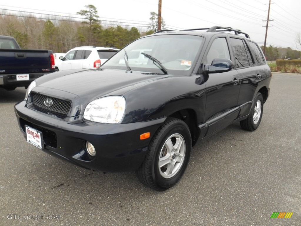 2004 Santa Fe GLS 4WD - Moonlit Blue / Beige photo #3
